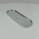 Ver imagem 6 de Bandeja Decorativa de Metal Prata 1x35x12cm Servir Mesa Organizar Café Aparador