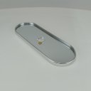 Ver imagem 3 de Bandeja Decorativa para Servir Oval Home&co com Espelho Metal 1x35x12cm Prata