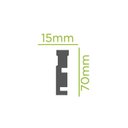 Ver imagem 3 de Kit com 20 Barras Guarnição de Poliestireno 7cmX15mm Frisado 45m