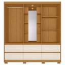 Ver imagem 3 de Guarda Roupa Casal 193cm 2 Portas Selene Cinamomo/Off a02 - Mpozenato