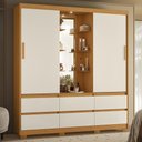 Ver imagem 2 de Guarda Roupa Casal 193cm 2 Portas Selene Cinamomo/Off a02 - Mpozenato