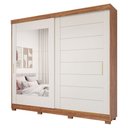 Ver imagem 1 de Guarda Roupa 2 Portas Correr MDF Espelho Kit Pé MDF Veneza