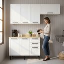 Ver imagem 1 de Armário de Cozinha Modulada Completa 4 Peças 100% Mdf Phoenix Móvel na Caixa
