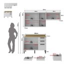 Ver imagem 2 de Armário de Cozinha Modulada Completa 4 Peças 100% Mdf Phoenix Móvel na Caixa