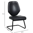 Ver imagem 4 de Cadeira para Escritório Interlocutor Corino Fixa Encosto Ergonômico Amor Preto