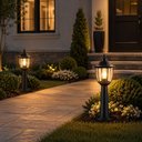 Ver imagem 2 de 2 Balizadores de Chão Preto Dital Heritage 43cm Área Externa Jardim Escada Piso Calçada