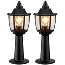 Ver imagem 1 de 2 Balizadores de Chão Preto Dital Heritage 43cm Área Externa Jardim Escada Piso Calçada