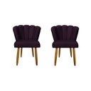 Ver imagem 1 de Kit 2 Cadeiras para Penteadeira Quarto Modelo Flor – Balaqui Cor:roxo