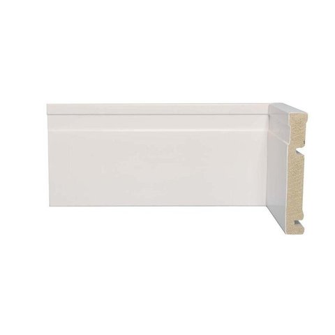 Kit com 10 Barras Guarnição de Poliestireno 10CMX15MM Frisado 22,5m Branco Riplain