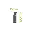 Ver imagem 2 de Kit com 10 Barras Guarnição de Poliestireno 10CMX15MM Frisado 22,5m Branco Riplain