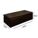 Ver imagem 7 de Puff Recamier Casal Marrom Estofado D23 que Vira Cama para Quarto Sala com Bau