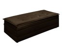 Ver imagem 1 de Puff Recamier Casal Marrom Estofado D23 que Vira Cama para Quarto Sala com Bau