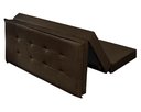 Ver imagem 3 de Puff Recamier Casal Marrom Estofado D23 que Vira Cama para Quarto Sala com Bau