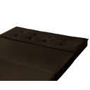 Ver imagem 4 de Puff Recamier Casal Marrom Estofado D23 que Vira Cama para Quarto Sala com Bau
