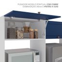 Ver mais imagens de Cozinha Pérola com Rodapé e Tampo 3 Peças 190 cm Yescasa Azul