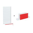 Ver imagem 1 de Gondola Parede 170 Amapa Flex Continua Branco 7 band PE Vermelho - Amapá