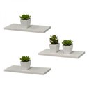 Ver imagem 2 de Kit 3 Prateleiras 40 X 20cm Branca Suporte Invisível