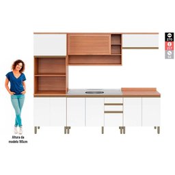 Cozinha Modulada Telasul Thela Macadâmia Thela Macadâmia 5 Peças (2aéreos+2balcões+1paneleiro) - 3
