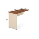 Ver imagem 5 de Mesa em L (Mesa 1,50m + Mesa Auxiliar) s/ Gavetas (Tampo 40mm) Nogal Sevilha/Champanhe 34323