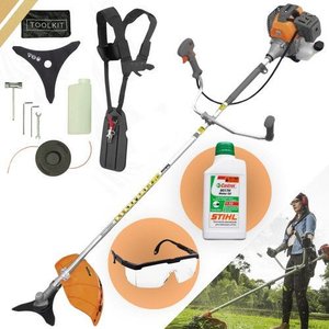 Roçadeira a Gasolina Tekna Rl520p I 52cc 2hp Profissional + Oleo Stihl Castrol 2t + Faca 3p + Oculos