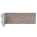 Ver imagem 1 de Kit com 30 Barras Rodapé de Poliestireno 7cmX15mm Liso Wood 72m