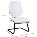 Ver imagem 4 de Cadeira para Escritório Interlocutor Corino Fixa Encosto Ergonômico Amor Branco