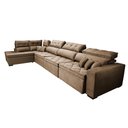 Ver mais imagens de Sofá de Canto 4,80x2,36m Retrátil e Reclinável com Molas Cama inBox Platinum Esquerdo Suede
