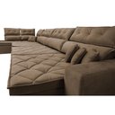 Ver imagem 5 de Sofá de Canto 4,80x2,36m Retrátil e Reclinável com Molas Cama inBox Platinum Esquerdo Suede