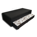 Ver imagem 2 de Bicama Box Baú 3x1 Solteiro 88x188 com Cama Auxiliar de Espuma Corino Preto