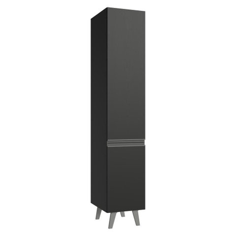 Paneleiro 40 Cm 2 Portas com Pés Preto Nice Madesa Preto