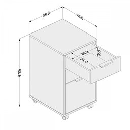 Gaveteiro Durban 3 Gavetas Legno Salinas - Politorno - 4 Gaveteiro Durban 3 Gavetas Legno Salinas - Politorno - 4