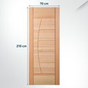Ver imagem 2 de Folha de Porta Maciça em Eucalipto Acabamento Natural 210x70cm PM78 Solar Cruzeiro Portas