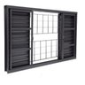 Janela Veneziana 6 folhas 120x100cm requadro 12cm grade quadriculada extra sem vidro - 1