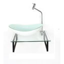 Ver imagem 1 de Kit Cuba de Vidro Oval 10cm com Tampo 40cm e Suporte