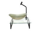 Ver imagem 2 de Kit Cuba de Vidro Oval 10cm com Tampo 40cm e Suporte