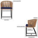 Ver imagem 2 de 8 Cadeiras de Jantar Área Noronha em Alumínio com Pintura Preta Corda Náutica Estofado 10 Trama Orig