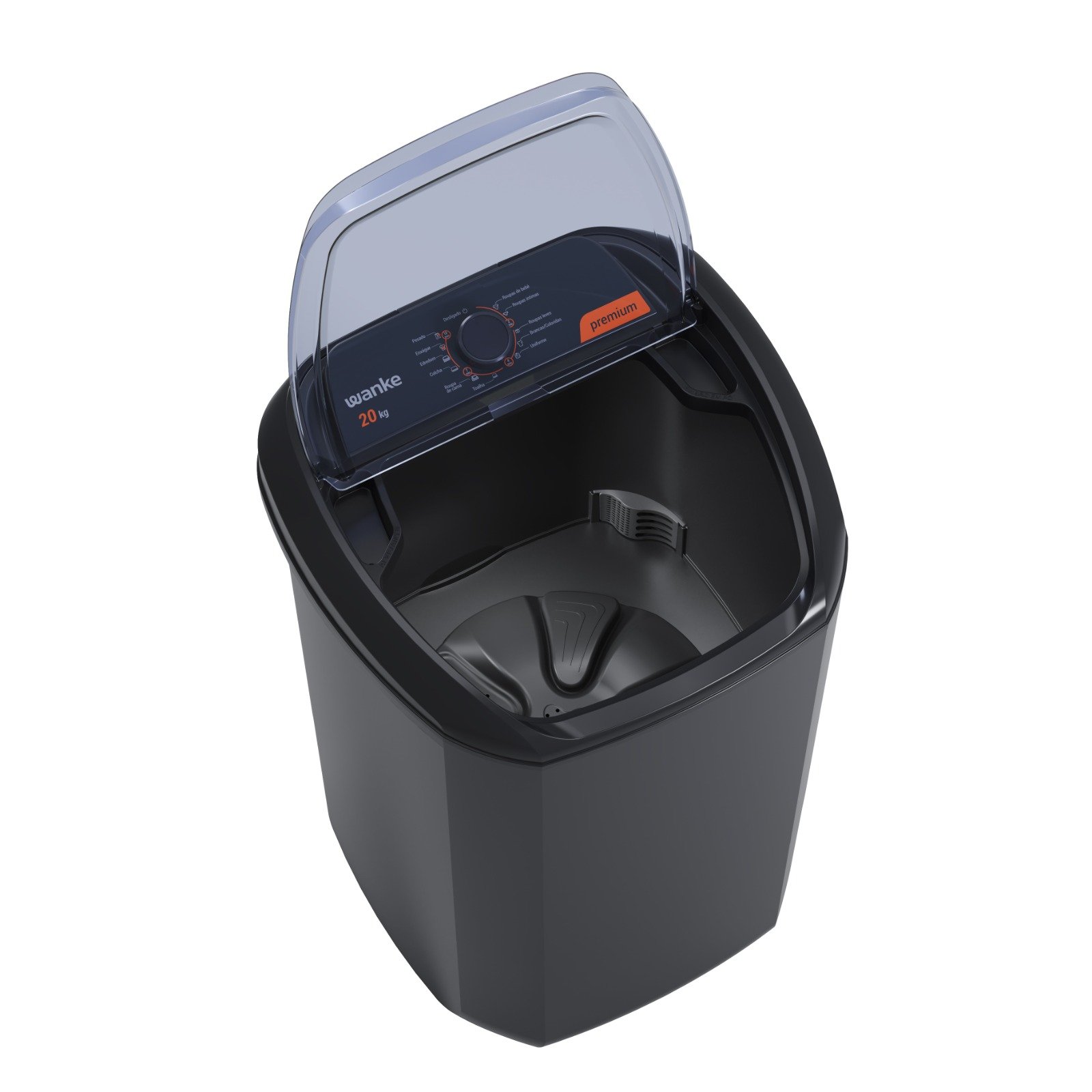 Máquina de Lavar Wanke Premium 20kg Semi-automática Batedor Robusto Preto 220v - 3