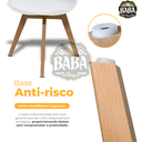 Ver imagem 3 de Kit 6 Cadeiras com Assento Estofado de Jantar Cozinha Saarinen Leda Design Branca Base Madeira