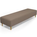 Ver imagem 1 de Puff Decorativo Bali W01 Pés Palito 210x60cm Bouclê Bege - Lyam Decor