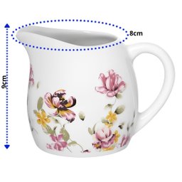 Leiteira Le Jardim em Porcelana Branco Florido 245ml - 2