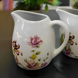 Leiteira Le Jardim em Porcelana Branco Florido 245ml - 3