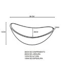 Ver imagem 3 de Kit Cuba de Vidro Oval 10cm com Tampo 40cm e Suporte