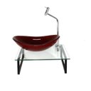 Ver imagem 1 de Kit Cuba de Vidro Oval 10cm com Tampo 40cm e Suporte