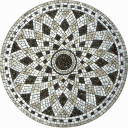 Piso em Mosaico Romano Semente de Girassol I 90cm - 1