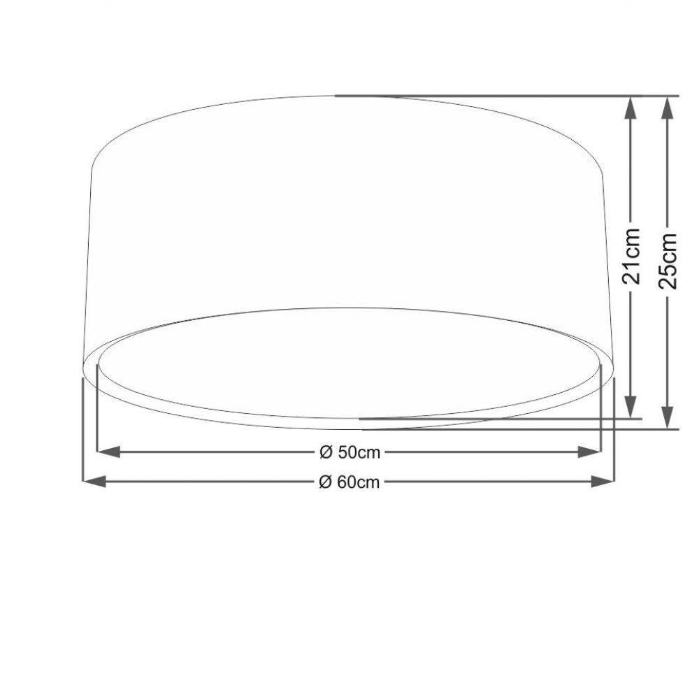 Plafon para Sala de Jantar Cilíndrico 60x25cm Vermelho - 4
