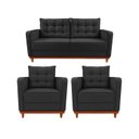 Ver imagem 2 de Kit Sofá 2 Lugares e 2 Poltronas Luxo Moderno Sala de Estar Samuel