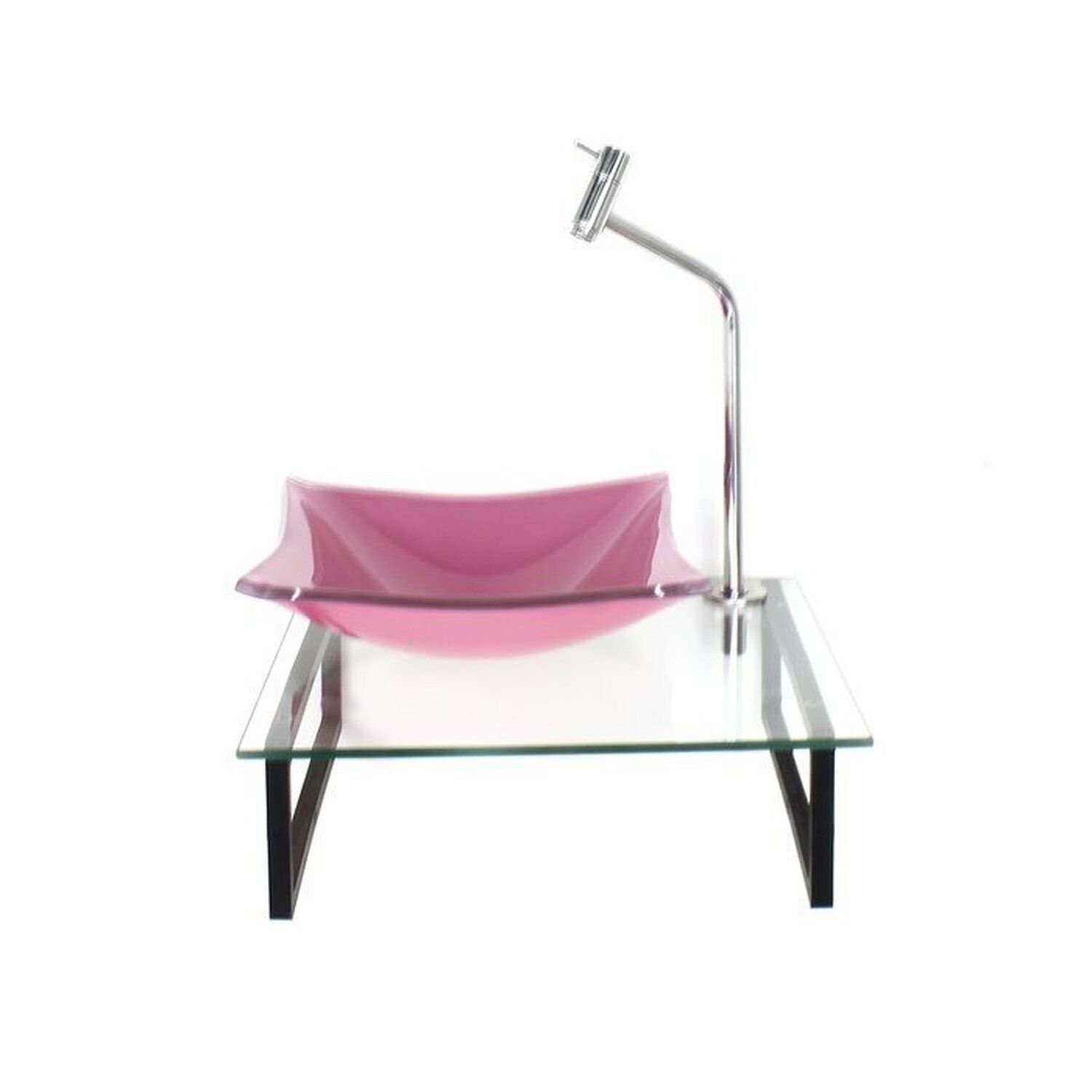 Kit Cuba de Vidro Quadrada 1cm com Tampo 40cm - 1