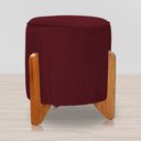 Ver imagem 3 de Poltrona Balanço c/ Puff Melinda Suede Vermelho Bordo
