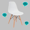 Ver imagem 7 de Cadeira Charles Eames Eiffel Branco Polipropileno Cozinha Sala de Estar Jantar Mesa Jantar