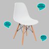 Cadeira Charles Eames Eiffel Branco Polipropileno Cozinha Sala de Estar Jantar Mesa Jantar - 7